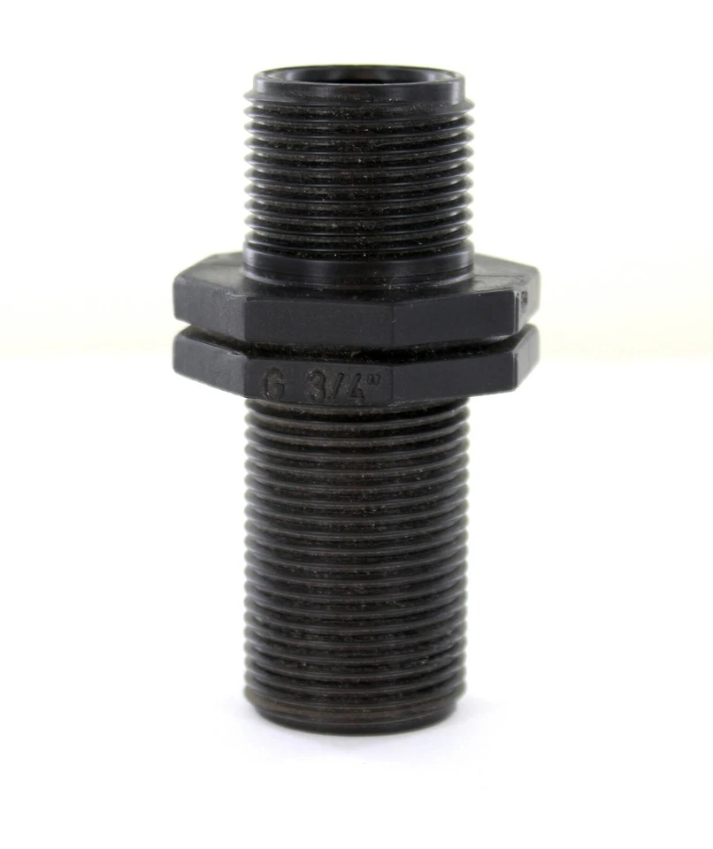 MADE IN ITALY LBSP 3/4" Male Male Nipple Polypropylene/PP/Black Plastic Pipe Fitting Brand New