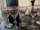 Libby's Cordial Glasses Set Of 6 Horse And Carriage — photo 3