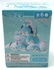 Hatsune Miku x Cinnamoroll PoteKoro Mascot Plush Keychain x1 Mystery Blind Box