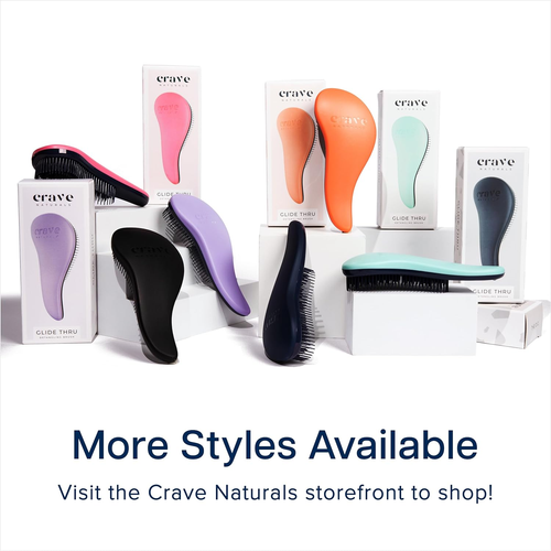Crave Naturals Glide Thru Detangling Brush - Detangler Brush for Natural, Curly, - Picture 8 of 16