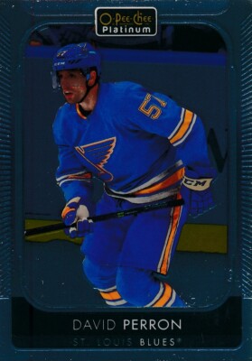 #171 DAVID PERRON 2021-22 O-Pee-Chee OPC Platinum BLUES