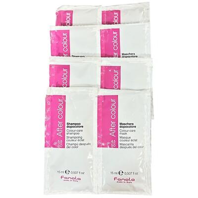 Fanola After Color 4 Shampoo &4 Mask 15ml .5OZ Each  Made In Italy