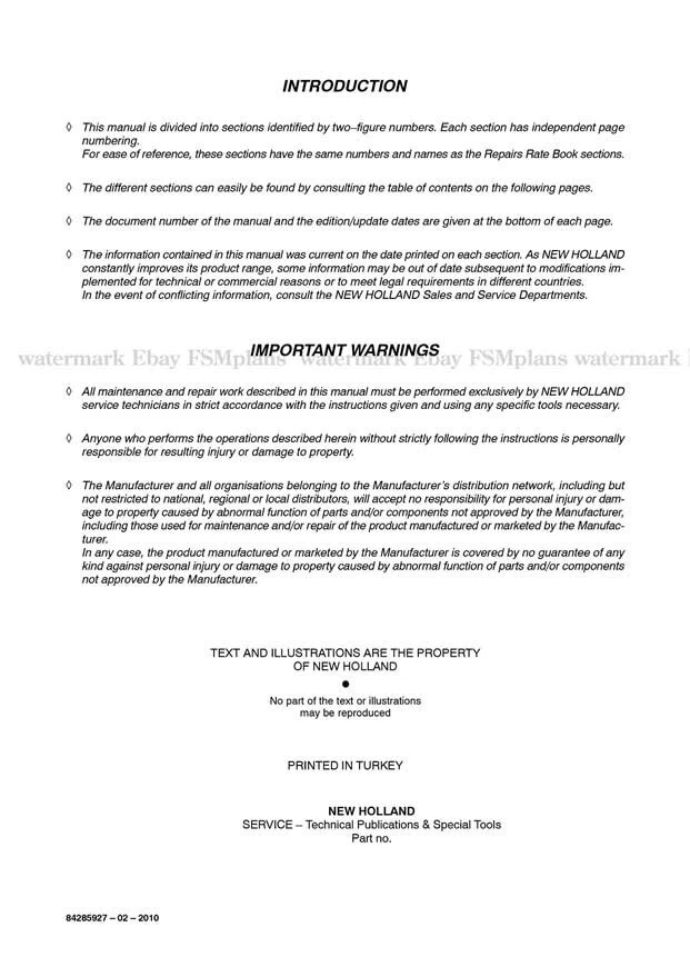 New Holland TD4020F TD4030F TD4040F Tractor Workshop Repair Service Manual - Image 3 of 4