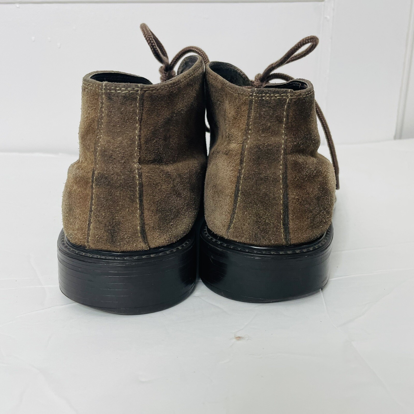 SAOLA Scarpe Oxford da uomo Joseph Abboud in pelle scamosciata taglia 9D marroni stringate