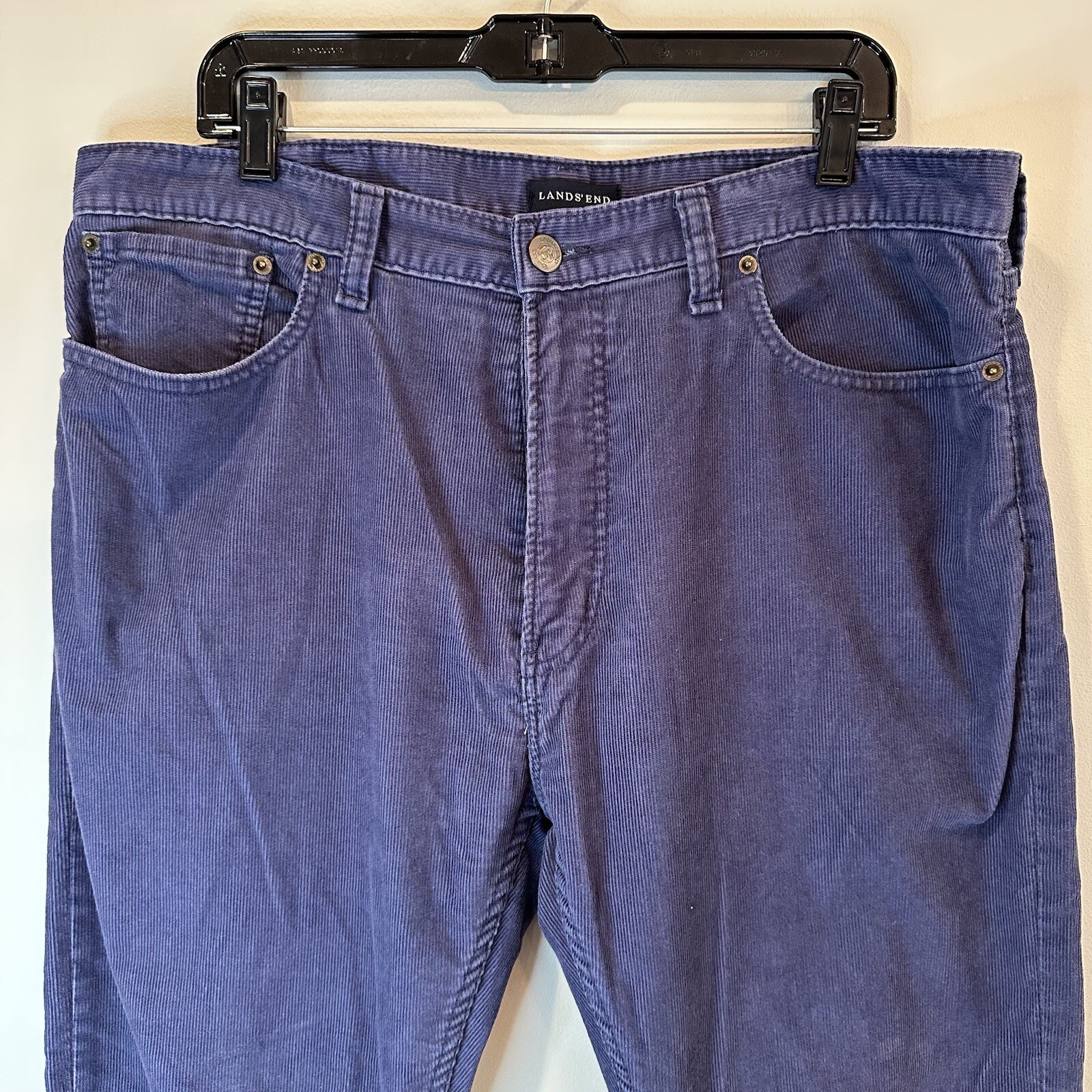 Lands' End Men's Straight Fit Navy Blue Corduroy Pant… Gem