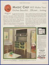 Vintage 1930 MAGIC CHEF Gas Range Patrician Model Appliance Ephemera Print Ad