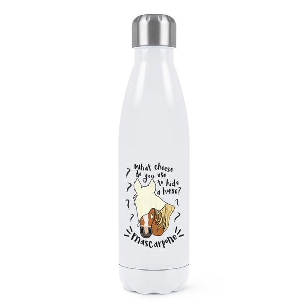 Mascarpone Pferd Scherz Doppelwand Wasserflasche Lustig Pony KäSe Thermo-image