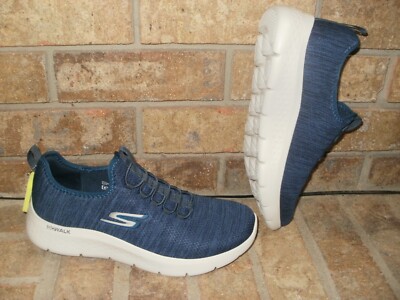 New 216484 Navy Skechers Go Walk Flex Men's 8 M Slip-On Shoe MSRP $65
