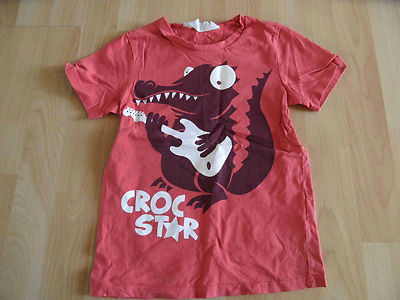 H&M beautiful shirt Croc Star orange size 110/116 mint condition KJ1215