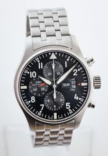 IWC Pilot Chronograph Fliegeruhr, Ref IW377704, Men’s, Stainless Steel, Day-Date 9