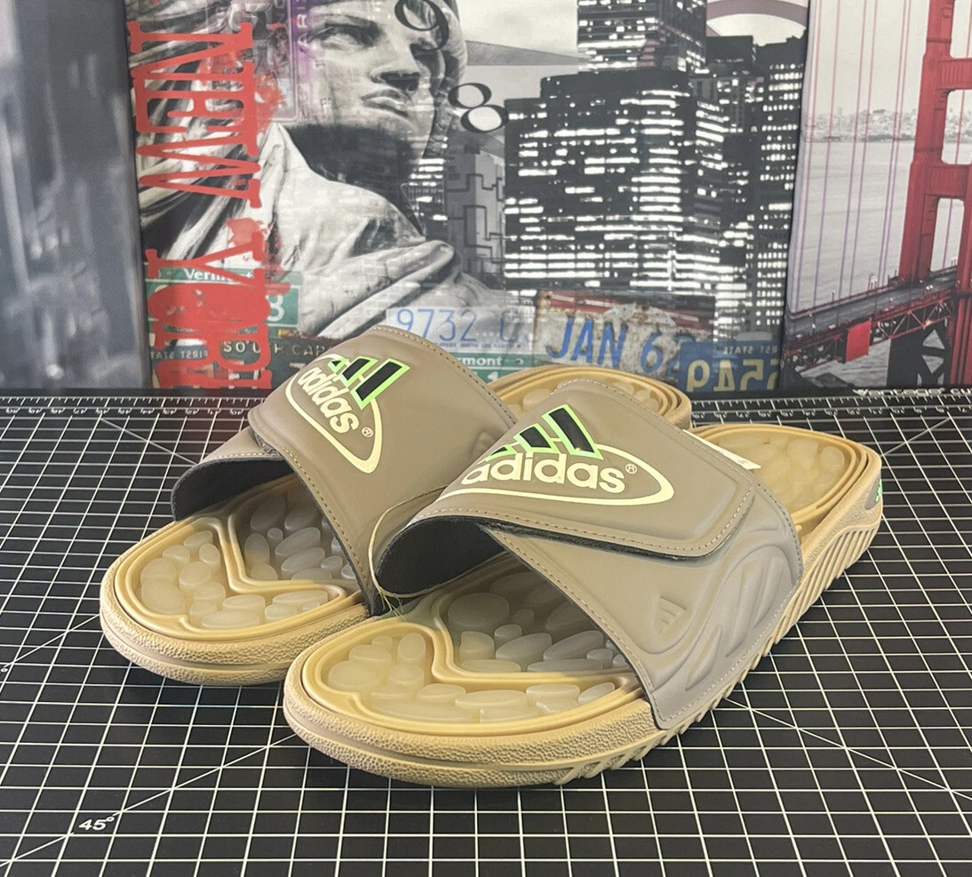 Adidas Originals Reptossage Slides da uomo ""Marrone gessoso"" taglia US 10 (GY4552) NUOVE