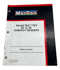 MacDon Model 962 / 963, Harvest Headers 30' & 36' Parts Catalog 46445