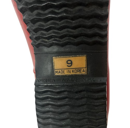 Vintage Sporto Womens 9 Red with Black Accent Duck Rain Boots Fur Lined READ - Picture 18 of 18