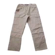 Wrangler Riggs Pants Mens 34x30 Beige Cargo Workwear Ranger Relaxed Strait NWT