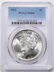 1922 $1 Peace Silver Dollar MS64 PCGS 56126749