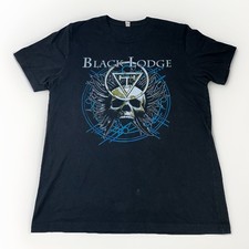Black Lodge "Fall MMIII" 2013 Tour T-Shirt Size L Black Made in USA Skull Metal