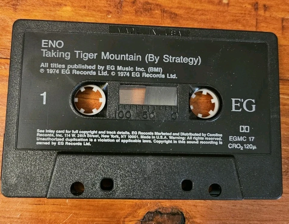 Brian Eno Taking Tiger Mountain ( By Strategy) 1974! Cassette Tape - Image 3 of 4