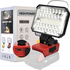 For Milwaukee M18 Cordless Flood Light 40W 4800LM LED Work Lamp USB Type-C Port
