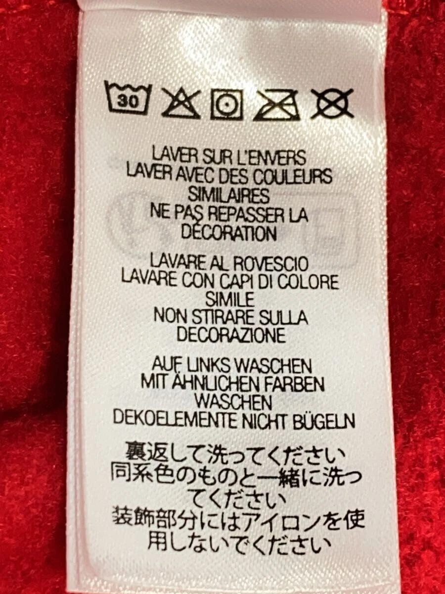 Felpa con cappuccio Supreme M cotone rossa usata