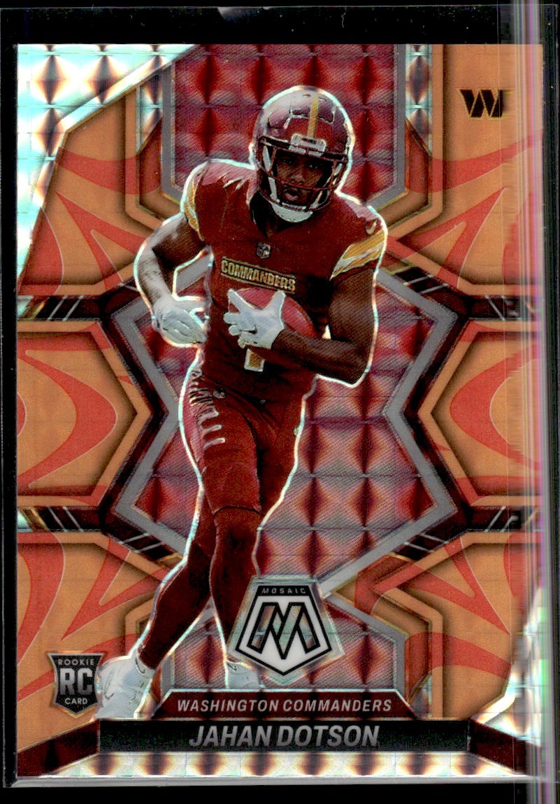 2022 Panini Mosaic Reactive Orange Jahan Dotson Washington Commanders #314