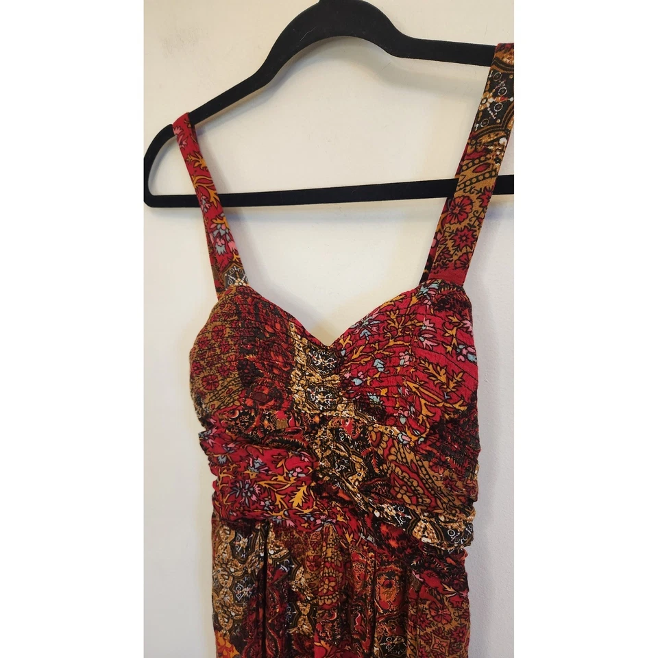 Maxi Vestido Wet Seal Y2K Paisley Patchwork Corpiño Callado Talla Mediana Boho Foto 2 de 4