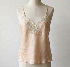 Vintage Victoria's Secret Gold Label Cami Satin Lace Tank Top Fairy Coquette S
