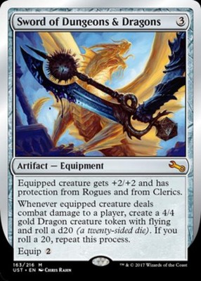 Sword of Dungeons & Dragons - Light Play MTG Unstable