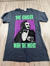 Beetlejuice Mens Tall The Ghost With The Most Shirt Size LT NWT Fast Ship