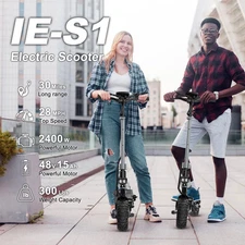 2.4KW Dual Motor 10" Off Road Disrt Adult Electric Scooter 48V 20.8Ah 37mph US