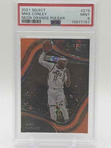 2021-22 Select PSA 10 Mike Conley Courtside Neon Orange Pulsar Prizm /15 Jazz