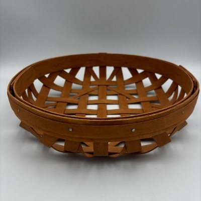 VTG Gerald Henn Round Tobacco Basket 10  - NO LINER - Artisan Signed 2003