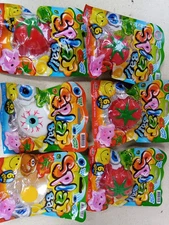 JaRu Splat Stretchy Toy Balls  Mixed Egg, Eye, Tomato Lot Of 6