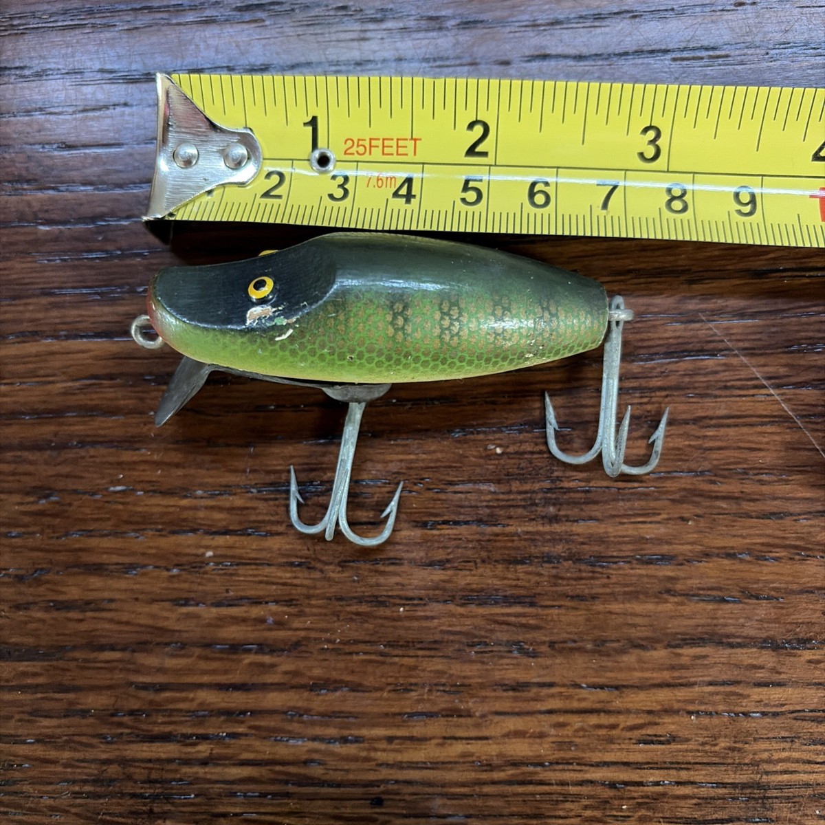 4) Vintage PAW PAW Series 9100 Runt style wood fishing lures tack