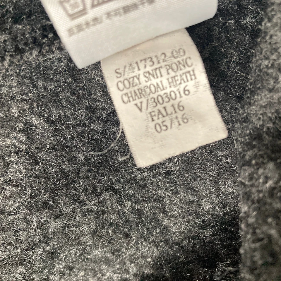Gap тела водолазка уютный вязаный пончо свитер женщин XS угольно-черный - Изображение 4 из 4