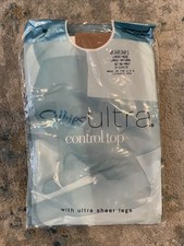 Silkies Ultra Control Top Pantyhose Sheer Legs USA Nude Size Large 030301