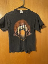 Vintage 90s Tasmanian Devil Basketball T-shirt Child  s Size Medium Warner Bros