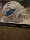 Devon Achane Autograph Mini Helmet COA Certified