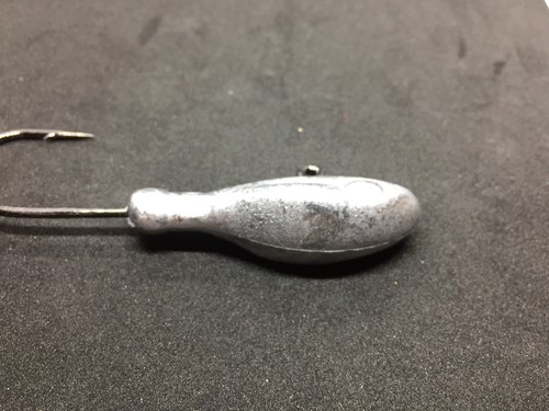 3 oz Bucktail Jig Head Unpainted 8/0 Mustad Hook Striped Bass Blue Fish Jigging - Picture 4 of 12