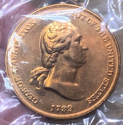 （値下げ交渉あり）旧貨幣 Vintage 1789 George Washington Peace & Friendship Bronze Coin