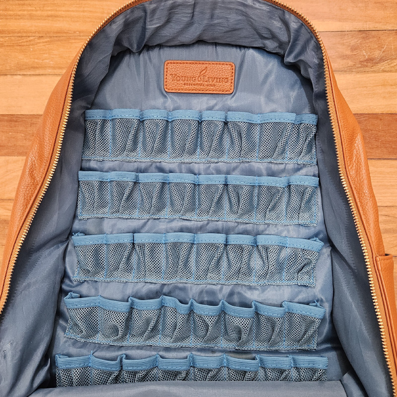 Young Living Vegan Leather Backpack Brownholds appro… Gem