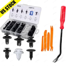 100PCS Retainer Clips Body Bumper Rivet Retainer Trim Molding Push Pin Clips kit