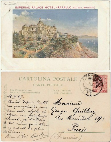 RAPALLO - GENUA - IMPERIAL PALACE HOTEL - REISE 1907 -36901-