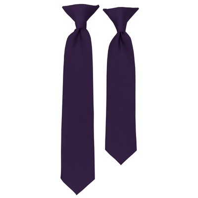 Solid Color Pre-tied Clip On Necktie For Boy