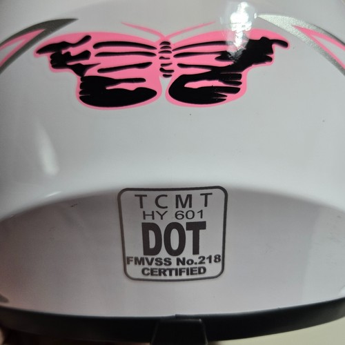 TCMT DOT SMALL Youth Offroad Helmet W/ Glasses, Gloves HY601 FMVSS No.218 - Pink - Picture 13 of 14