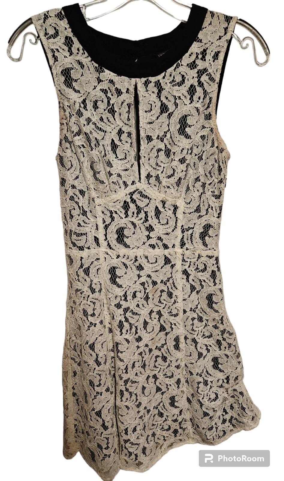 UNDERCOVER Abito da donna bianco e nero Victoria's Secret aderente e svasato taglia 2