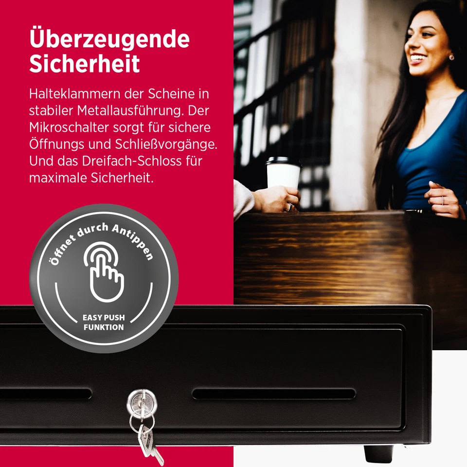 Kassenschublade Geldschublade Kassenlade LD410 AT Magic Touch Automatik Touch - Bild 4 von 4