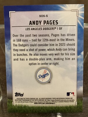 2023 Bowman Chrome Andy Pages Sights on September Atomic Refractor