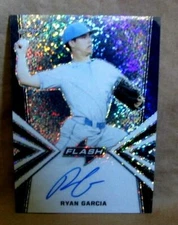 RYAN GARCIA RC 2019 LEAF FLASH SPARKLE BLACK REFRACTOR ROOKIE AUTO#21/50!RANGERS