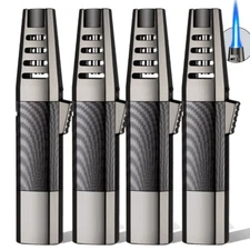 1-4 Pack Butane Torch Lighter Brightfire Lighter Windproof Adjustable Jet Flame 