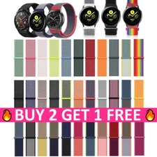 Nylon Sport Loop 20mm 22mm Watch Band Strap For Samsung Galaxy Active 2 S3 46mm